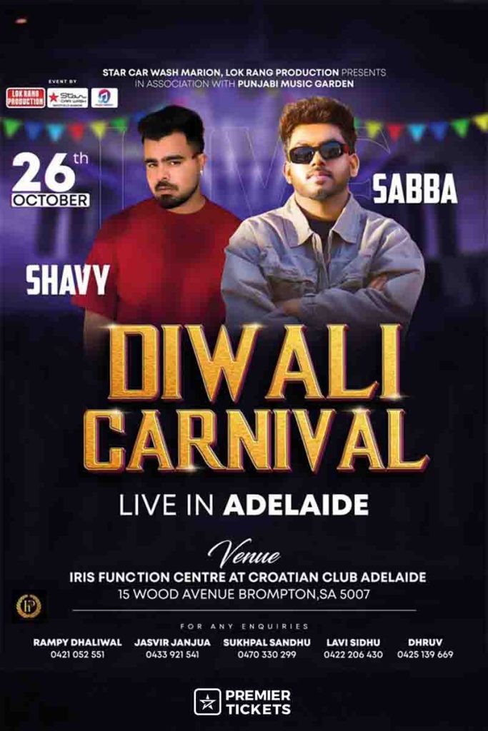 DIWALI CARNIVAL - LIVE IN ADELAIDE - FREE ENTRY (Event Postponed)