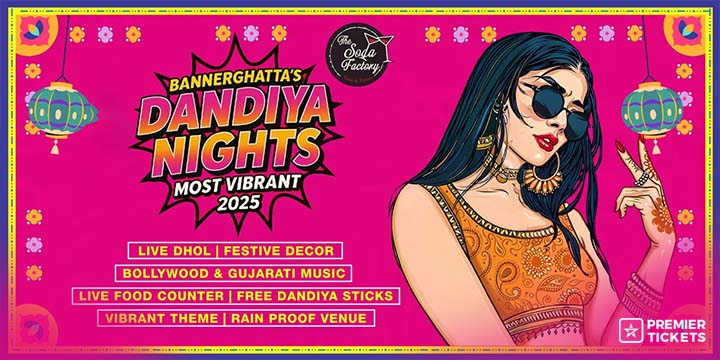 Bannerghatta Dandiya Nights at Soda factory 2025 Bannerghatta Dandiya Nights at Soda factory 2025