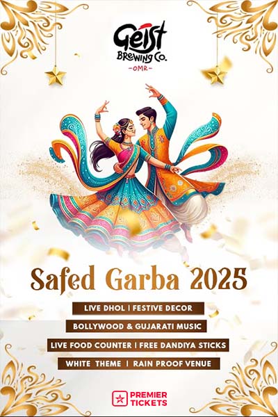 Safed Gujarati Garba – 2025 OMR at Geist white Arena