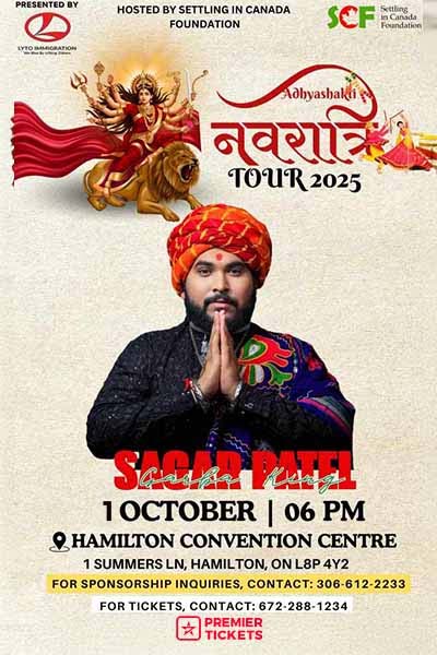 Sagar Patel Adhyashakti Navratri Garba 2025 in Hamilton