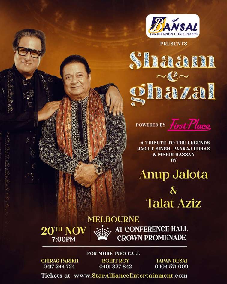 Shaam E Ghazal - A Tribute to The Legends By Talat Aziz & Anup Jalota - Melbourne 2025