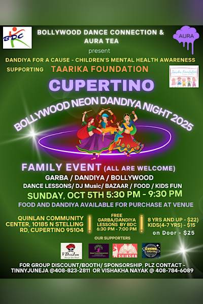 Cupertino Bollywood Neon Dandiya Night 2025