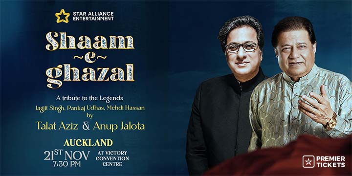Shaam E Ghazal - A Tribute to The Legends By Talat Aziz & Anup Jalota - Auckland