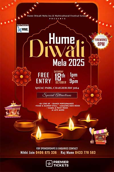 Hume Diwali Mela 2025 - Craigieburn