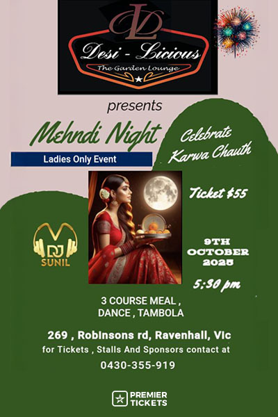 Mehndi Night Melbourne - 2025 (Ladies Only Event)