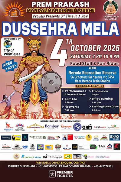 Dussehra Mela 2025 – Melbourne