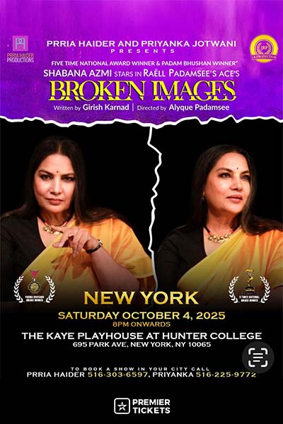Broken Images Play Featuring Shabana Azmi In A Double Role - New York