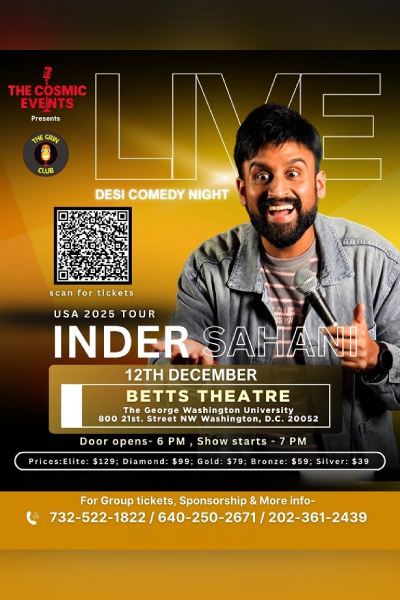 Inder Sahani - Live in Washington DC 2025