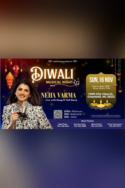 DIWALI Musical Night with SaReGaMaPa Fame Neha Varma live and Raag N' Roll Band 2025