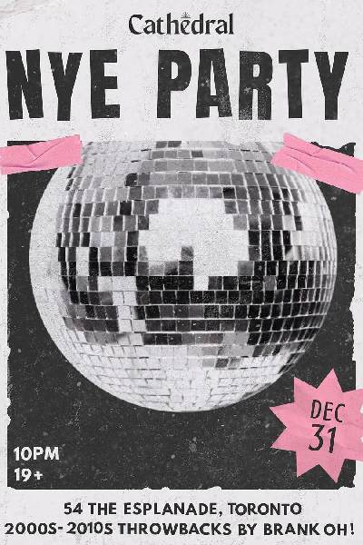 NYE Throwback Party at Bar Cathedral NYE Throwback Party at Bar Cathedral
