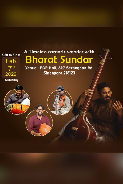 Carnatic Concert by Bharat Sundar and party