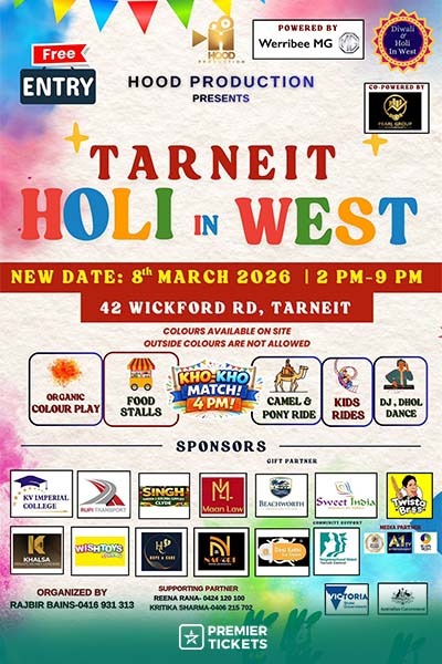 Tarneit - Holi in West 2026 (Free Entry)