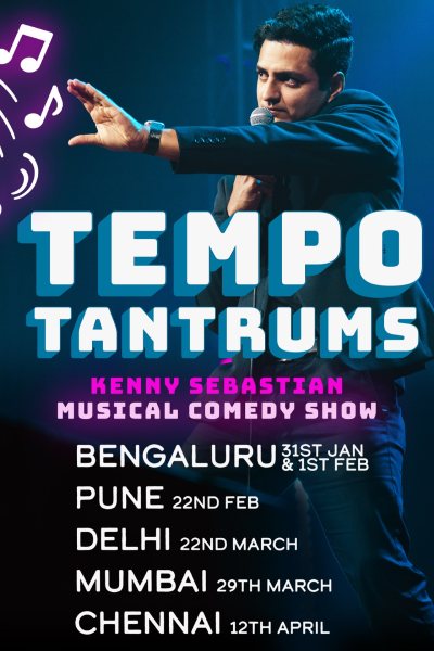 Tempo Tantrums – Kenny Sebastian (Comedy Show) 2026 Chennai 12th April | 6:30 PM Show