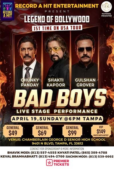 Bad Boys (Chunky Pandey, Shakti Kapoor, Gulshan Grover) Live in Tampa - 2026