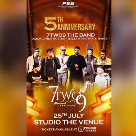 5th Anniversary 7Two9 The Band – Live Bollywood Rock Music & DJ KAZ