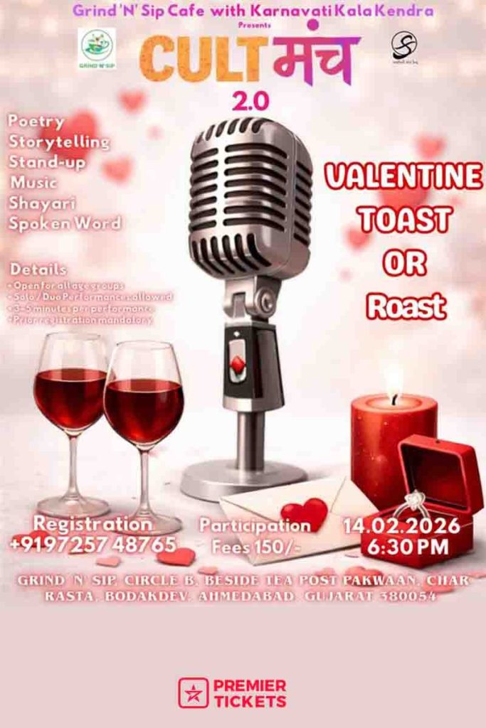 CULT Manch 2.0 – Valentine Toast or Roast - Ahmedabad CULT Manch 2.0 – Valentine Toast or Roast - Ahmedabad