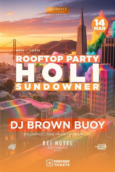 HOLI SUNDOWNER (Rooftop Bollywood Party) 2026
