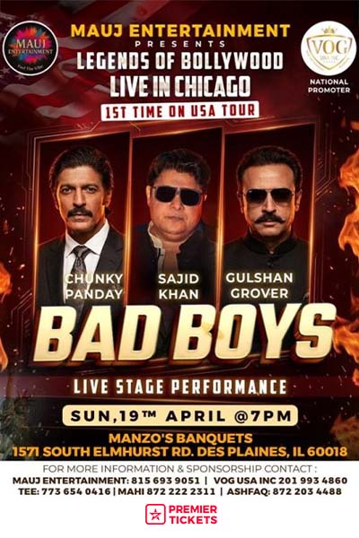 Bad Boys (Chunky Pandey, Sajid Khan, Gulshan Grover) Live in Chicago - 2026