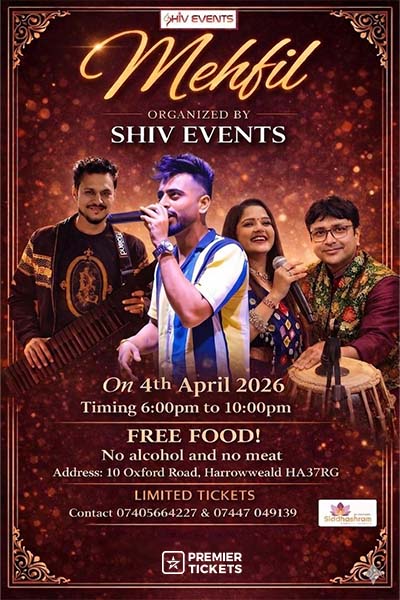 Mehfil Night – Live Music & Cultural Evening - London 2026