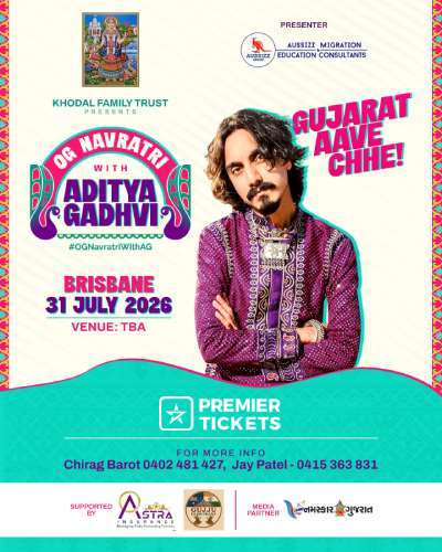 Garba 2026 with Aditya Gadhavi in Brisbane