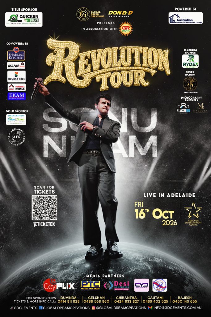 Sonu Nigam -The Revolution Tour Adelaide 2026