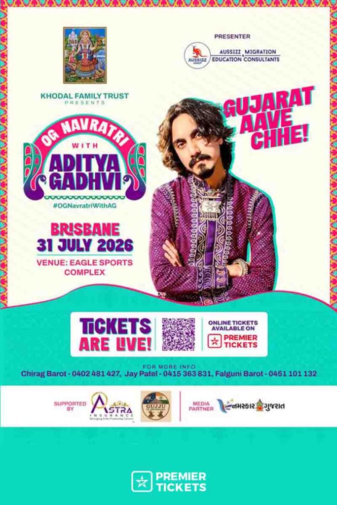 Garba 2026 with Aditya Gadhavi in Brisbane