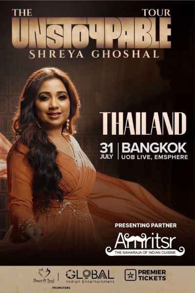 The Unstoppable Tour – Shreya Ghoshal Live in Bangkok 2026