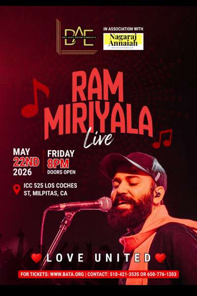 Ram Miriyala Live in Bay Area - 2026