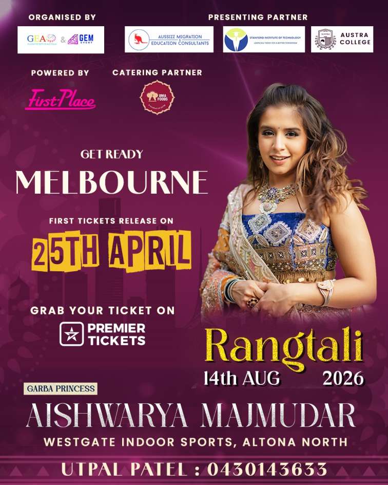Rangtaali 2026 With Aishwarya Majmudar in Melbourne