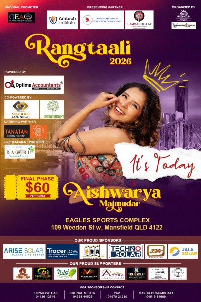 Rangtali 2026 With Aishwarya Majmudar in Brisbane