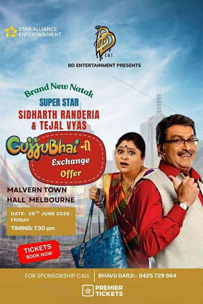 Gujjubhai Ni Exchange Offer by Siddharth Randeria in Melbourne
