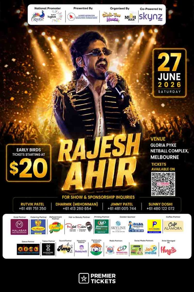 Krishna Raas Garba 2026 with Rajesh Ahir – Melbourne