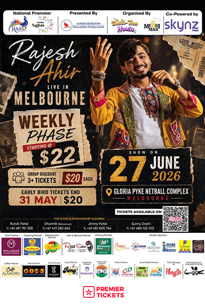 Krishna Raas Garba 2026 with Rajesh Ahir – Melbourne