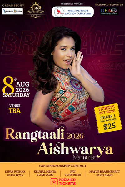 Rangtali 2026 With Aishwarya Majmudar in Brisbane