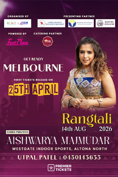 Rangtali 2026 With Aishwarya Majmudar in Melbourne