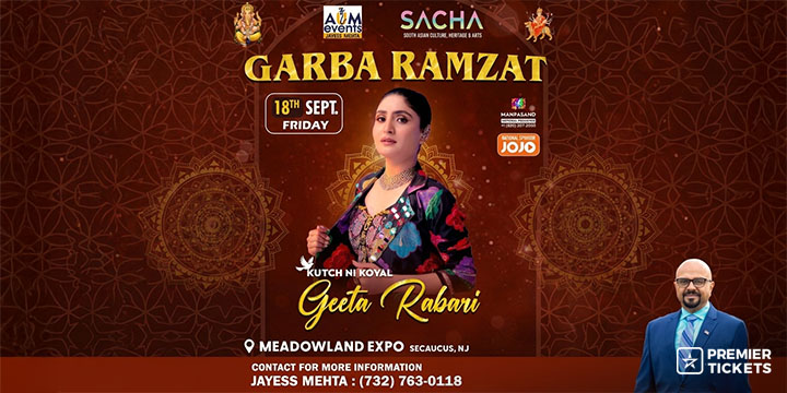 Sacha Garba Ramzat 2026 with Geeta Rabari in New Jersey