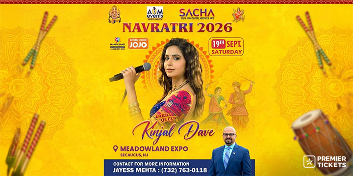 Sacha Navratri 2026 with Kinjal Dave in New Jersey