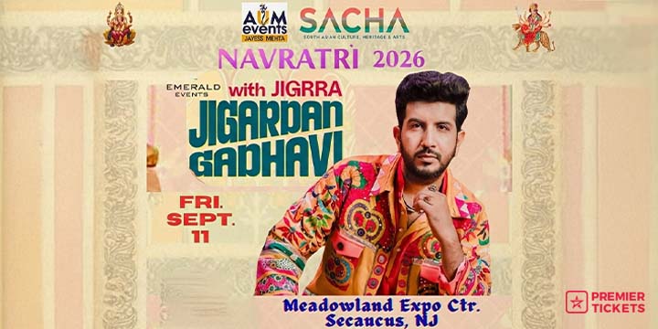 Sacha Navratri with Jigardan Gadhavi 2026 in New Jersey