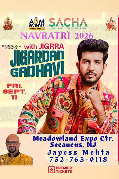 Sacha Navratri with Jigardan Gadhavi 2026 in New Jersey