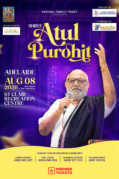 Shri Atul Purohit Garba in Adelaide 2026
