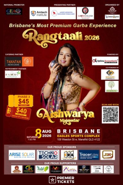 Rangtali 2026 With Aishwarya Majmudar in Brisbane
