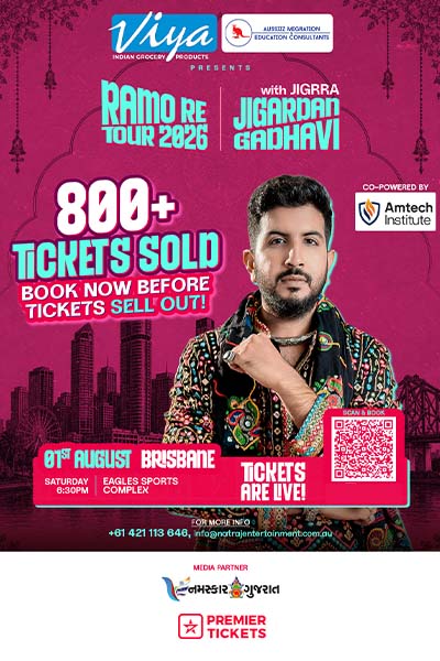 Ramo Re Tour 2026 with Jigardan Gadhavi Brisbane