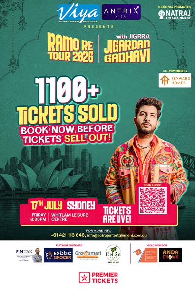 Ramo Re Tour 2026 with Jigardan Gadhavi Sydney