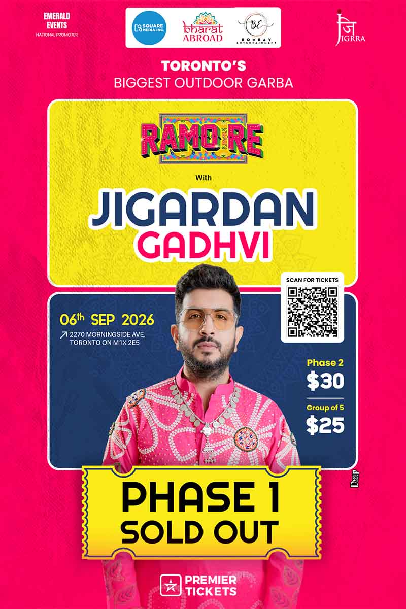 Ramo Re Tour 2026 with Jigardan Gadhavi in Toronto