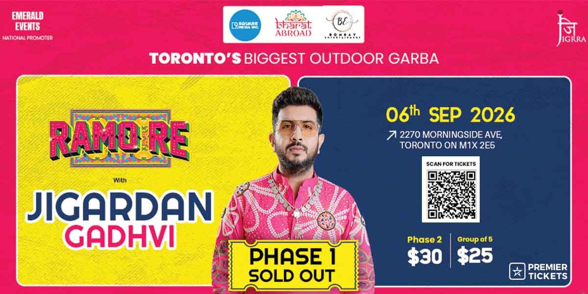 Ramo Re Tour 2026 with Jigardan Gadhavi in Toronto