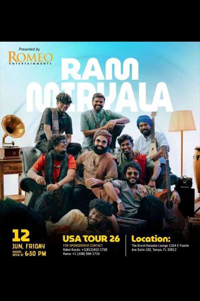 Ram Miriyala Live Concert in Tampa - 2026