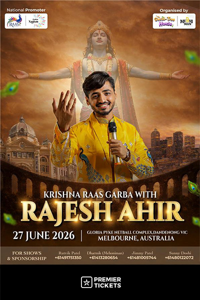 Krishna Raas Garba 2026 with Rajesh Ahir – Melbourne