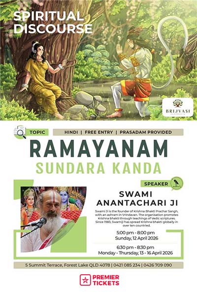 Ramayanam Sundara Kanda – Bhakti, Shakti & Shraddha (Free Entry) Brisbane 2026