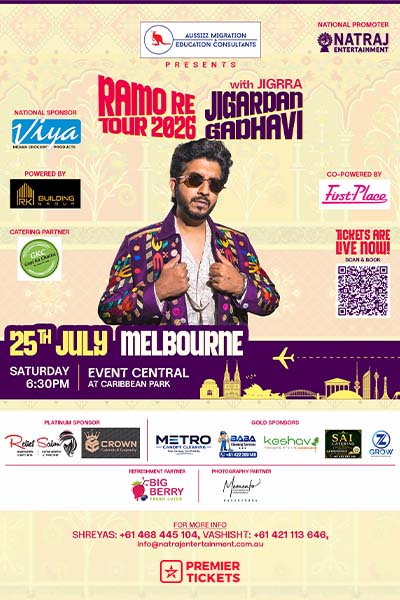 Ramo Re Tour 2026 with Jigardan Gadhavi Melbourne
