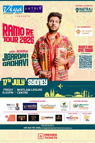 Ramo Re Tour 2026 with Jigardan Gadhavi Sydney